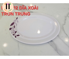DĨA XOÀI TRƠN 12 MELAMINE