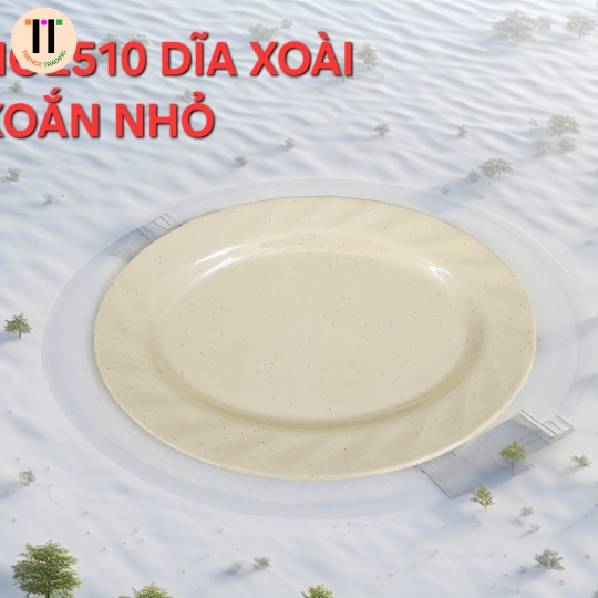DĨA XOÀI XOẮN 10 MELAMINE