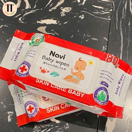 KHĂN BABY NAVI ĐỎ 80G